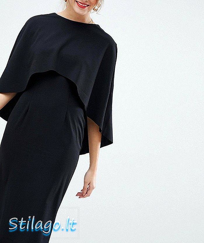 ASOS DESIGN midi ceruzkové šaty s kapucňou-čierna