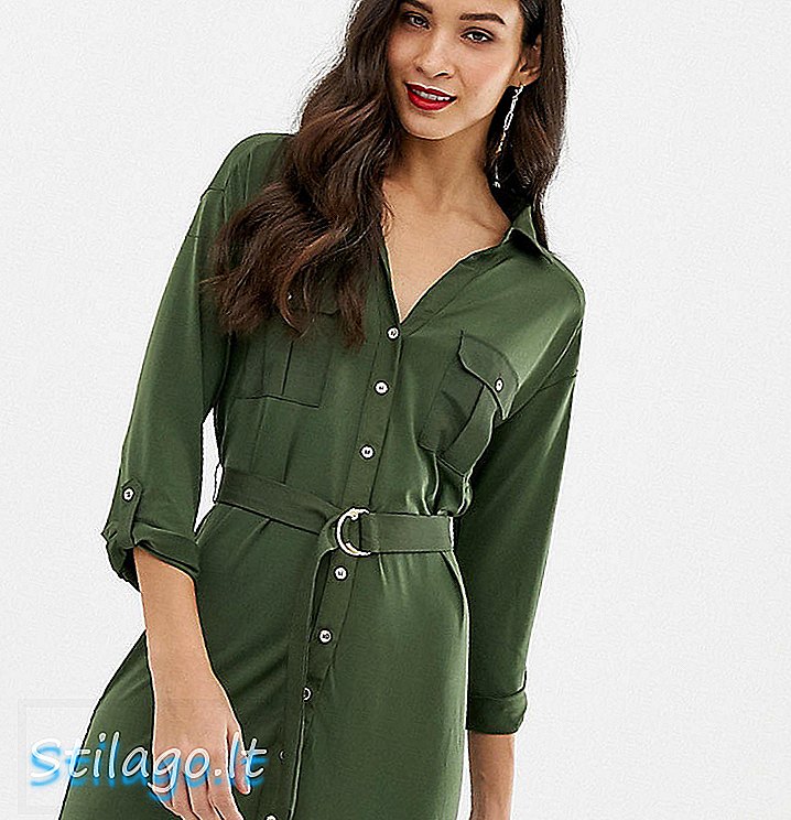 Rochie de tricou utilitară Oasis în kaki-verde