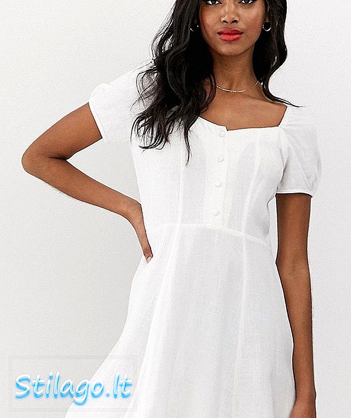 „New Look“ prerijos suknelė balta-kreminė