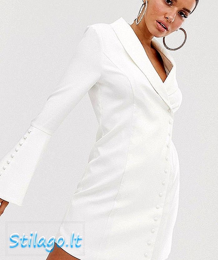 Розкішне міні-плаття з білою деталлю на кнопці Еліс