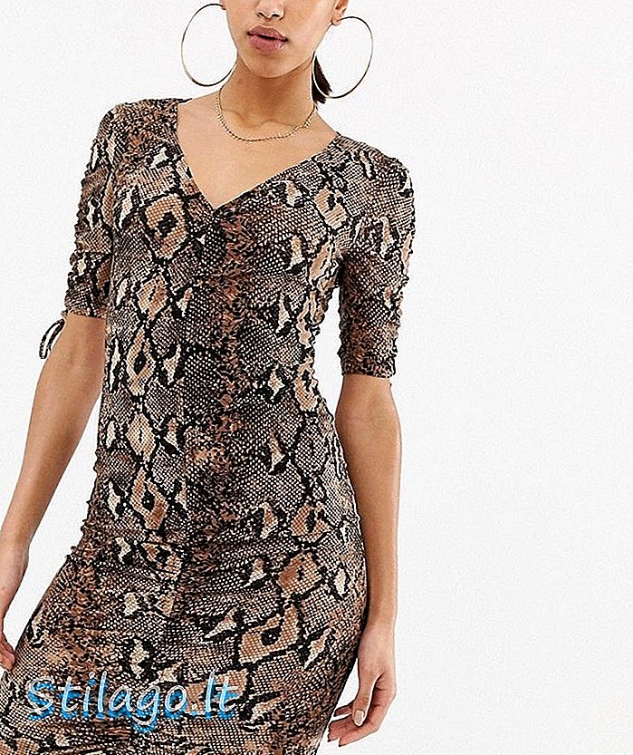 AX Paris snake print slinky dress-Multi