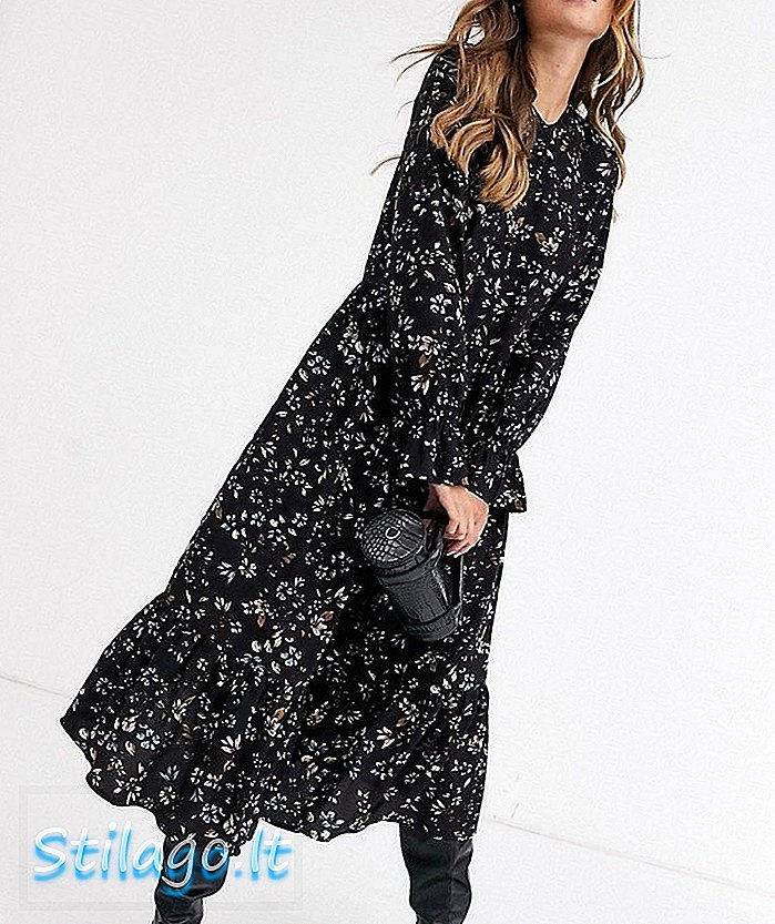 Vero Moda ditsy kukallinen maxi-savupuku-Multi