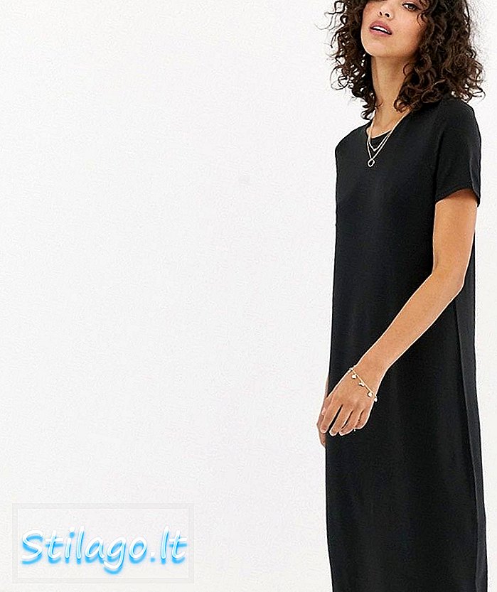 Vero Moda bewust jersey jurk met korte mouwen-Zwart
