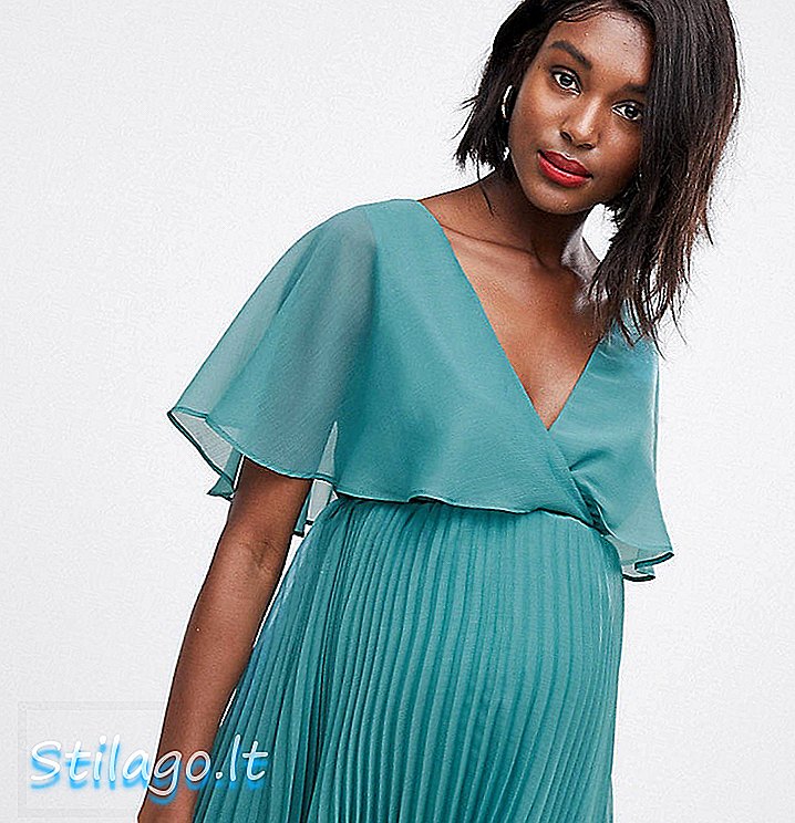 Міні-плаття з розкльошеними рукавами ASOS DESIGN для материнства з спідницею-зеленим