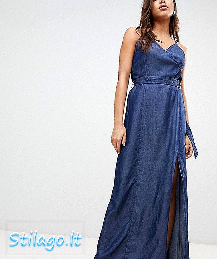 G-Star فستان ماكسي جينز - أزرق