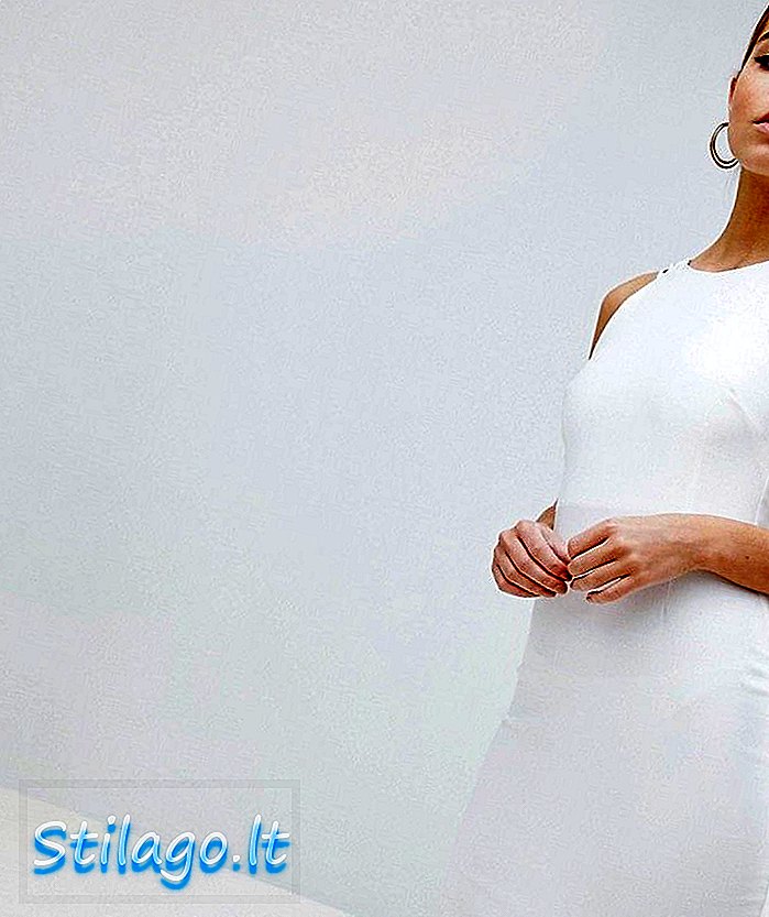 Vesper strappy stražnja midi haljina u bijeloj boji