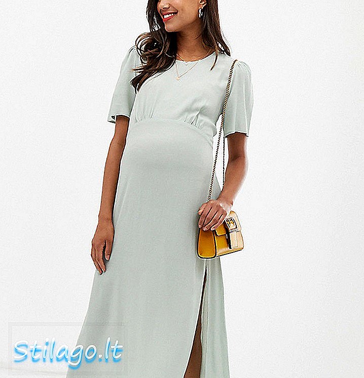 Vestido de manga larga de New Look Maternity en verde menta