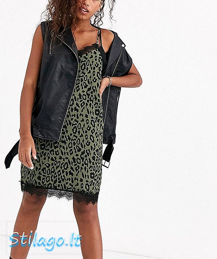 Slip dress print leopard Pepe Jeans Anne-Emas