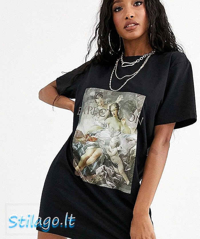 سیاہ فام میں این اے کے ڈی پرنٹ فرنٹ منی ٹی شرٹ کا لباس