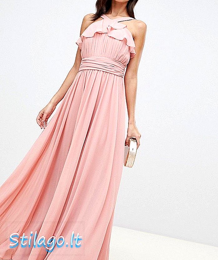 Zauvijek Jedinstvena haljina u obliku halter-vrata-roza