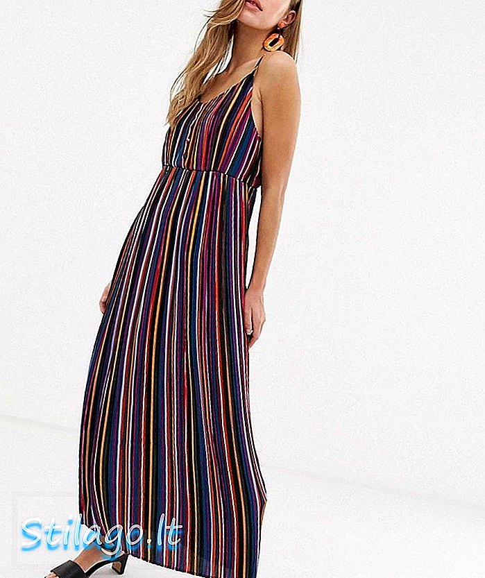 Pimkie maxi dress dalam stripe print-Multi