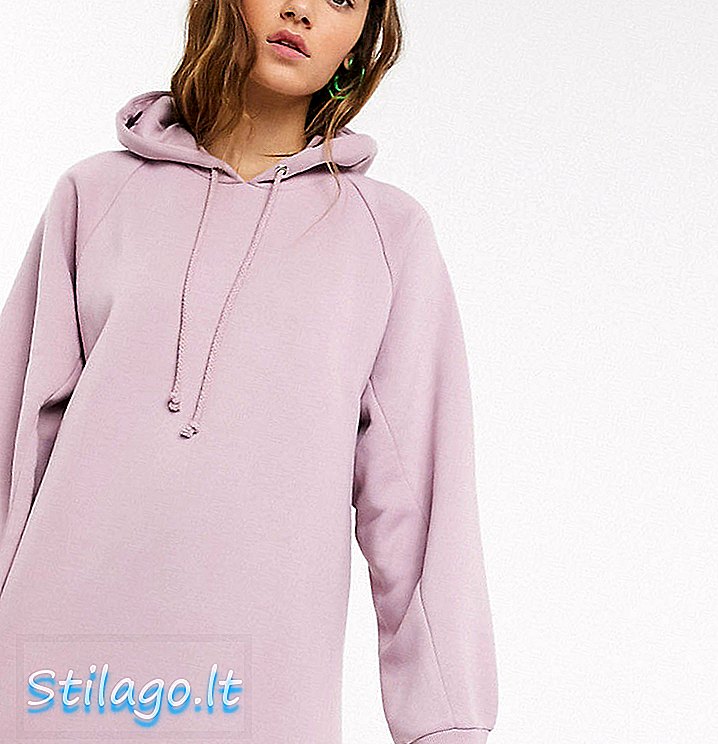 Gaun hoodie COLLUSION berwarna ungu-Ungu