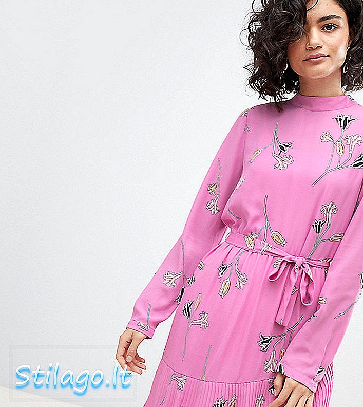 Веро Мода цвјетна хаљина миди схифт хаљина у ружичастој боји