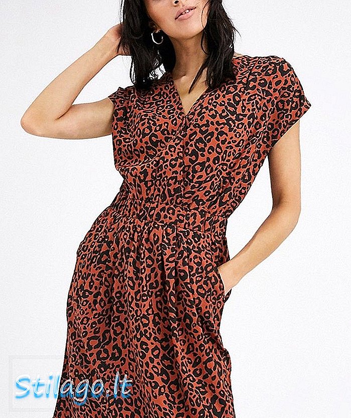 Ichi leopard print dress dress - Multi