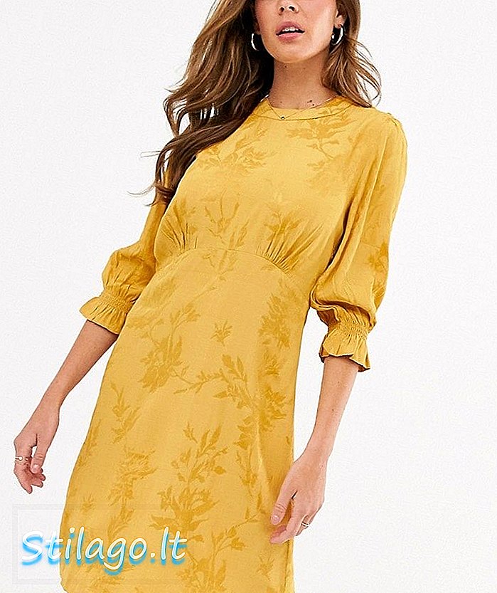 Τυπωμένο φόρεμα Leon & Harper Roquette-Κίτρινο