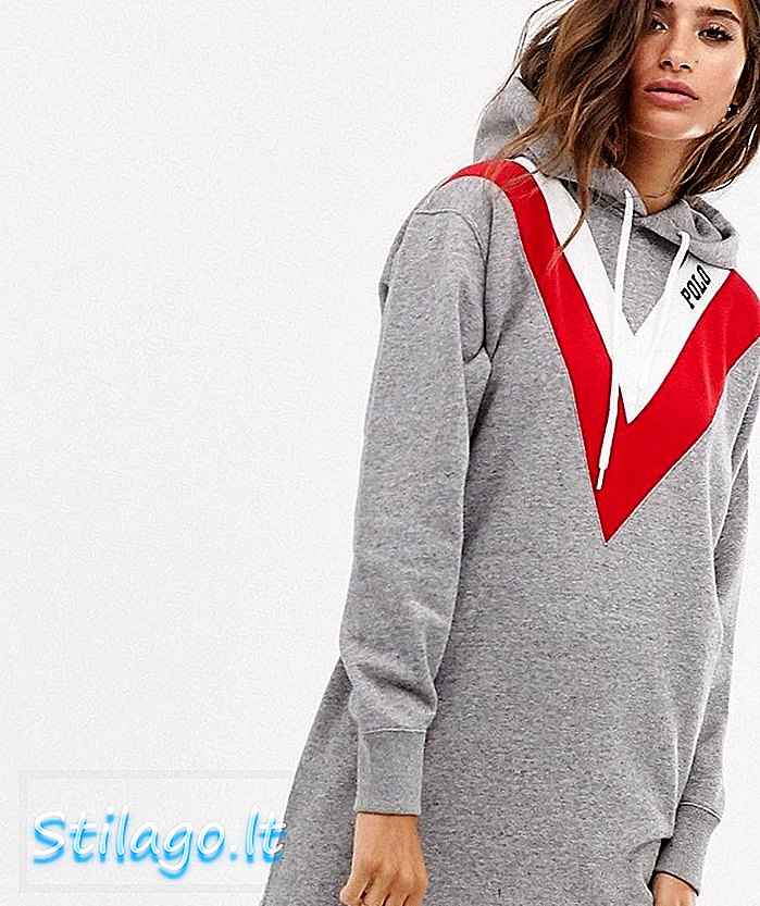 Polo Ralph Lauren hoodiejurk-grijs