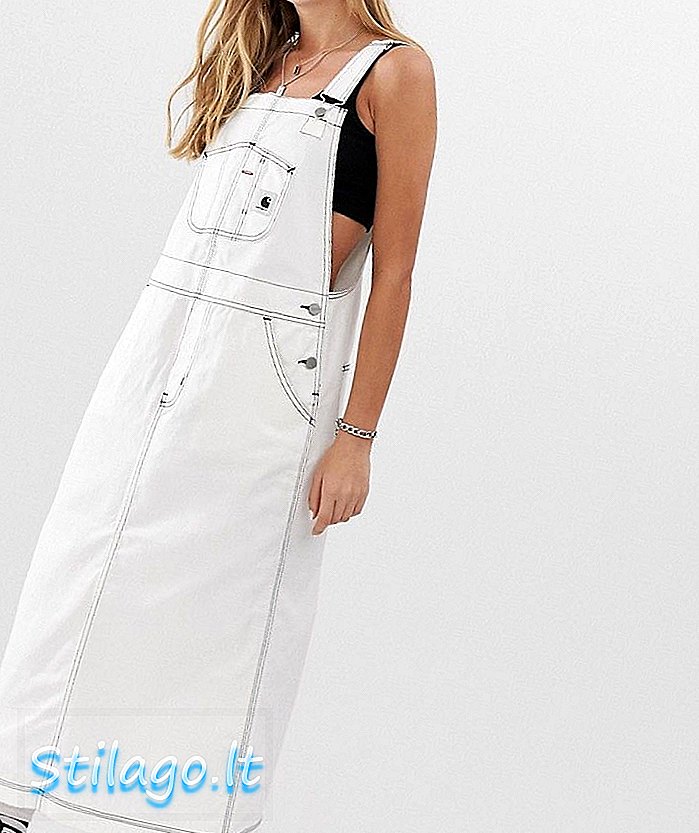 Carhartt WIP avslappnad dungaree-klänning-vit