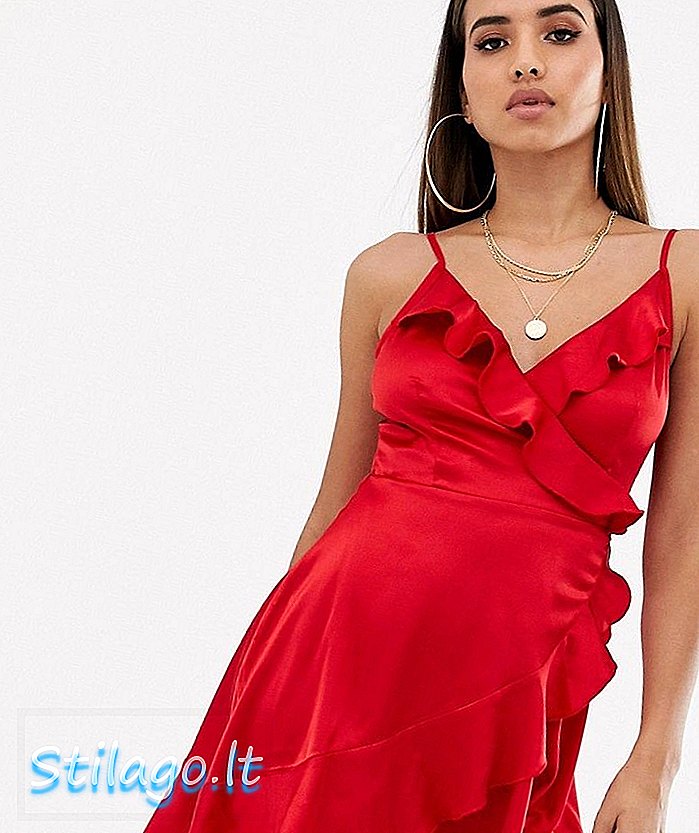 Плаття з бавовняного атласного клубу L Лондон-червоне
