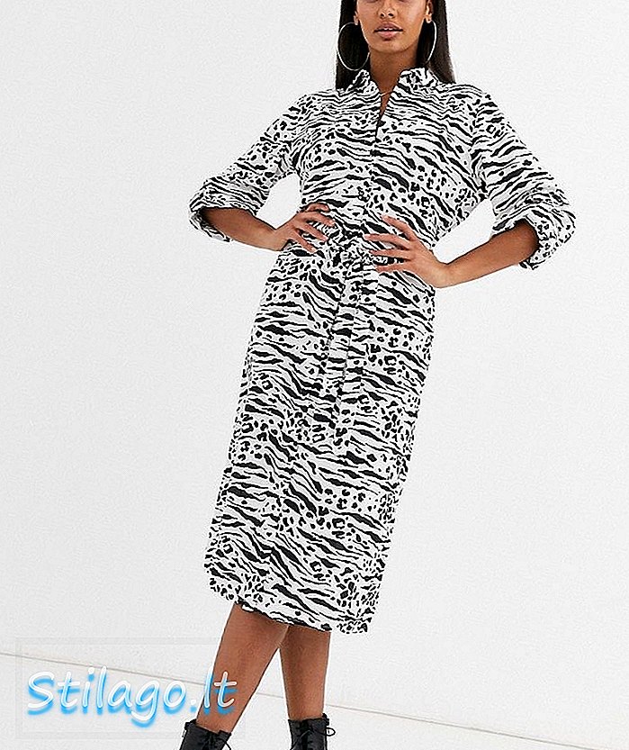 Lipsy zebra print shirt dress-Multi