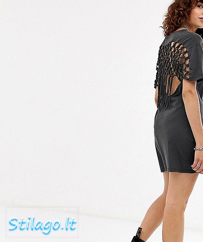 नॉटटेड बॅक-ग्रेसह एएसओएस डिझाईन टी-शर्ट ड्रेस