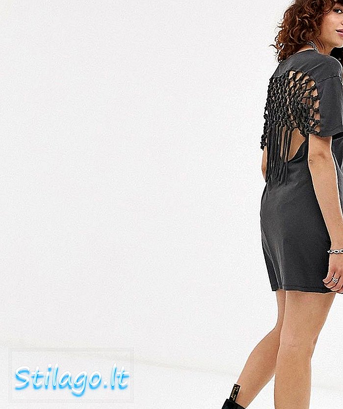 Vestido estilo camiseta con espalda anudada de ASOS DESIGN