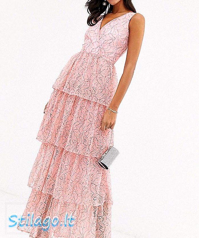 Unique21 플 런지 맥시 드레스-핑크