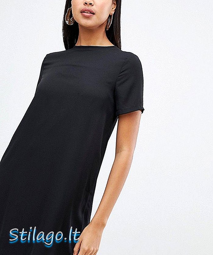 Sukienka ASOS DESIGN mini z prześwitem - czarna