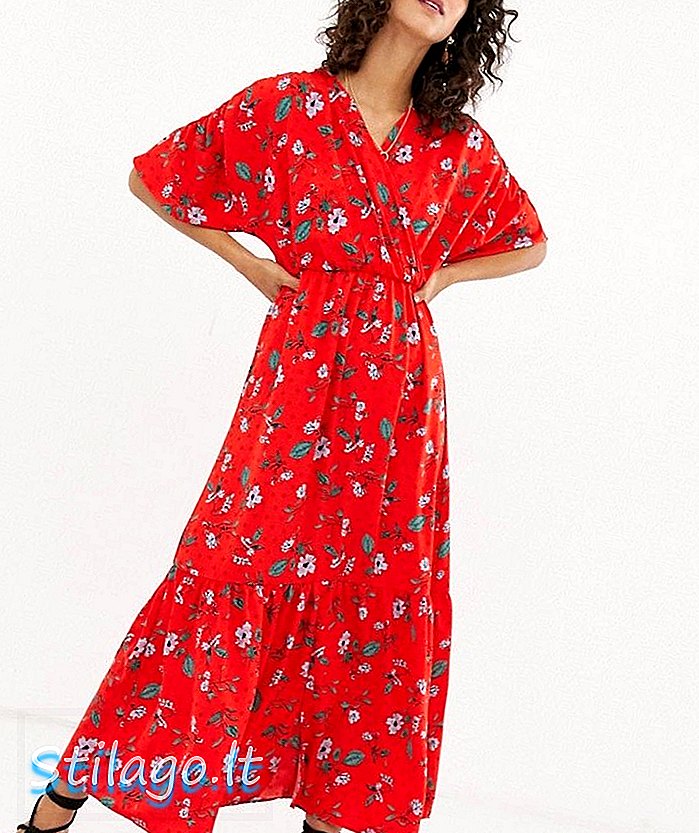 Vero Moda cvjetna slojevita haljina maxi haljina