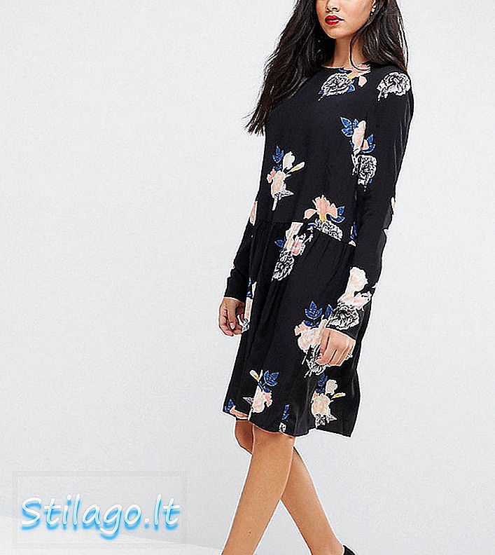 Y.A.S Uzun çiçek baskılı mini shift elbise-Multi
