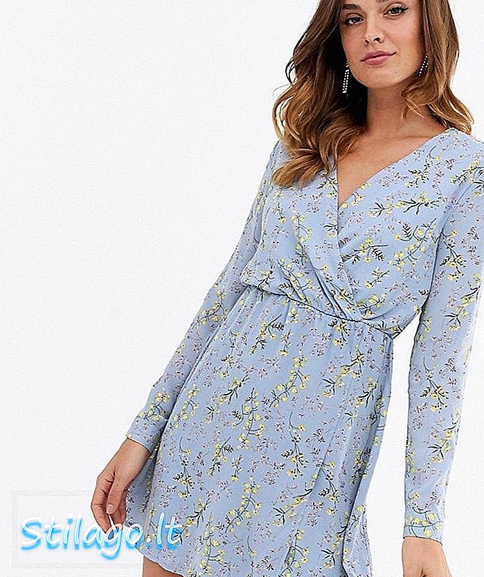 Uttam Boutique mini-jurk met overslag-Blauw