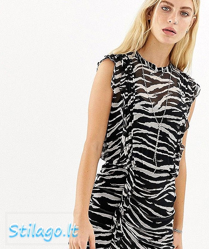 AllSaints Халі тигр міні-плаття-Multi