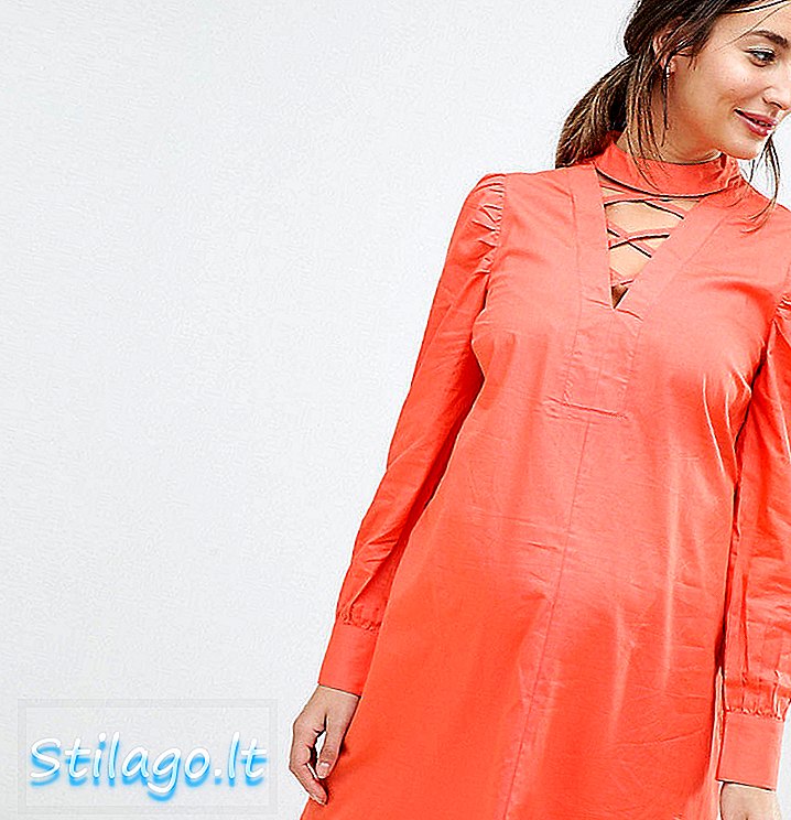 Міні-сукня для материнства ASOS з решіткою Front-Orange