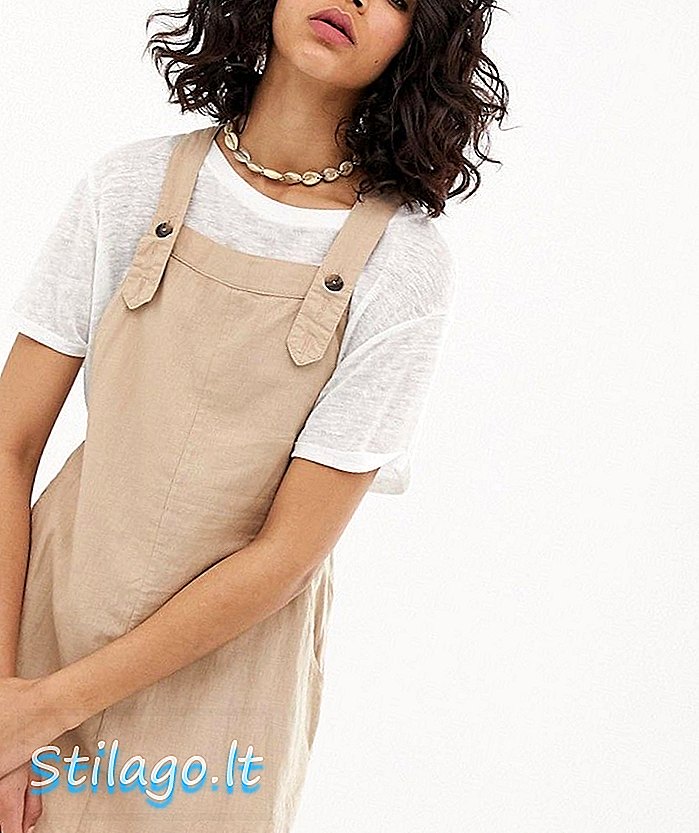 Rusty troublemaker pinafore dress-Beige