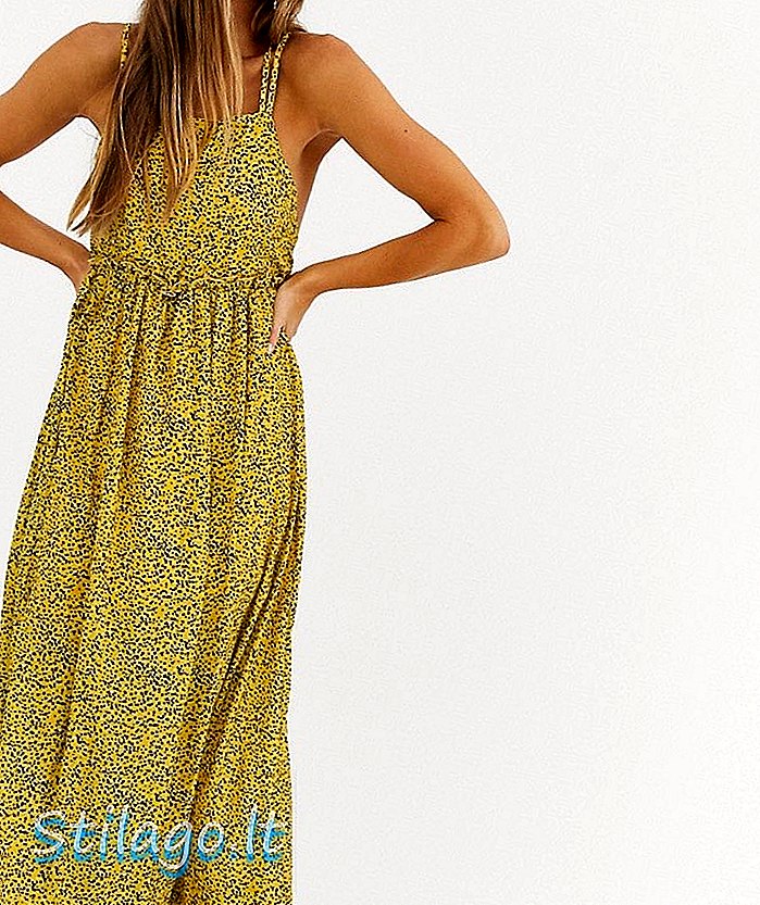 Lost Ink cami midi dress in ditsy floral-Yellow