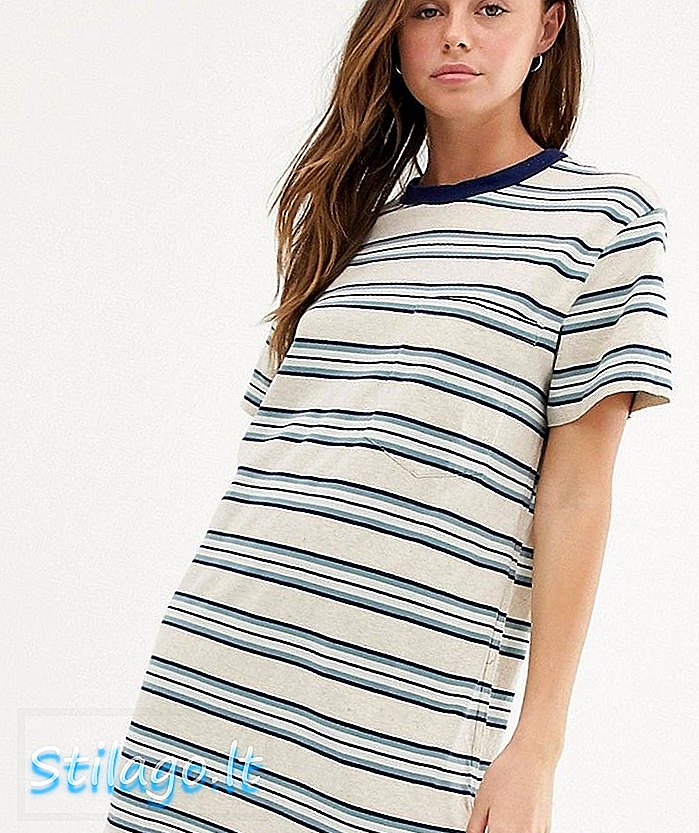 Quiksilver Striped obleka v modri barvi