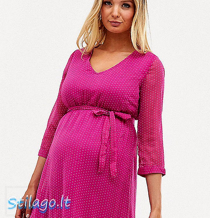 Mamalicious lagdelt midi-kjole-lyserød