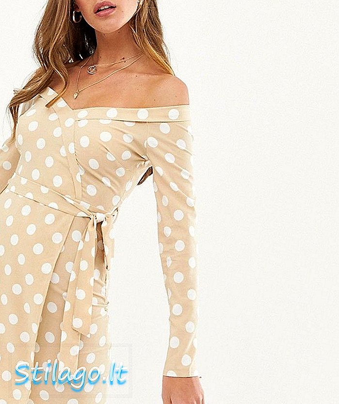 În rochie The Style Bardot polka dot-Multi