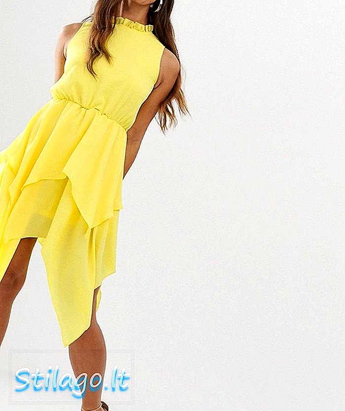 АКС Парис миди хаљина у жутој боји