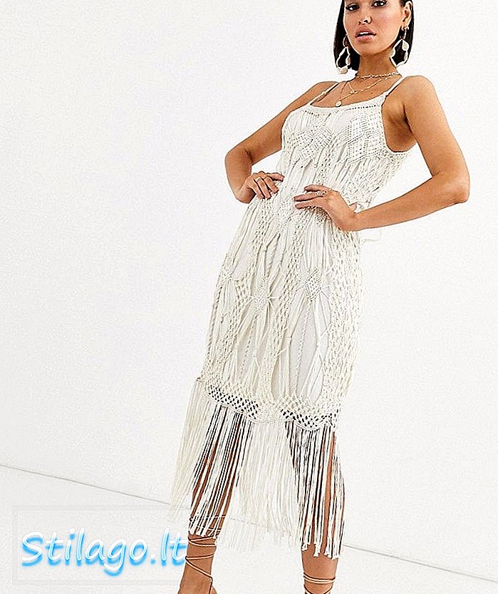 „ASOS DESIGN“ mini suknelė iš margintos makro spalvos smėlio spalvos