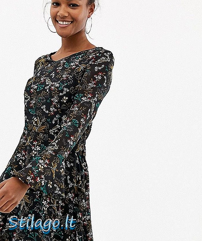 Brave Soul floral print skater dress-Multi