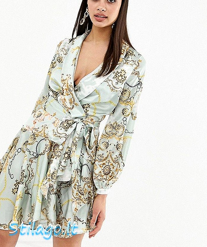 Club L midi robe imprimée baroque-Multi