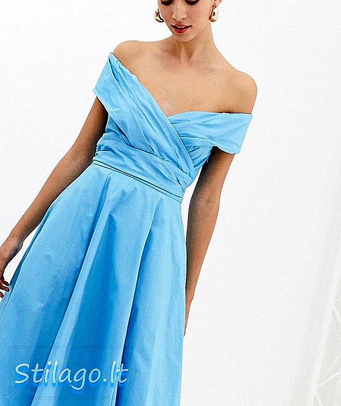Skap Cross-Paneled Dress-Blue
