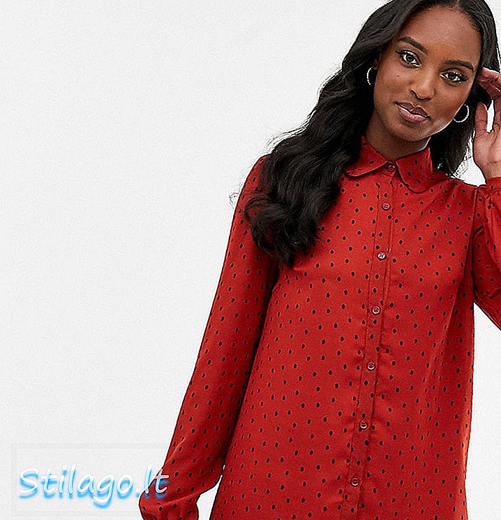 Gaun Fashion Union Tall di spot-Red