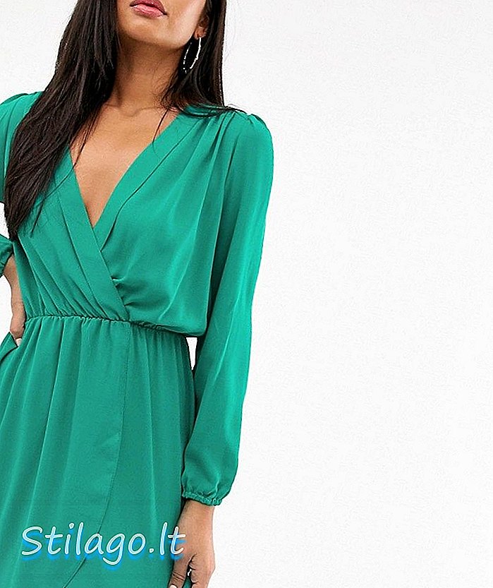 Ljubavna haljina dugih rukava-Zelena