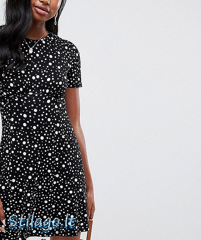 ASOS DESIGN ultimate mini-te-kjole i spotprint-Multi