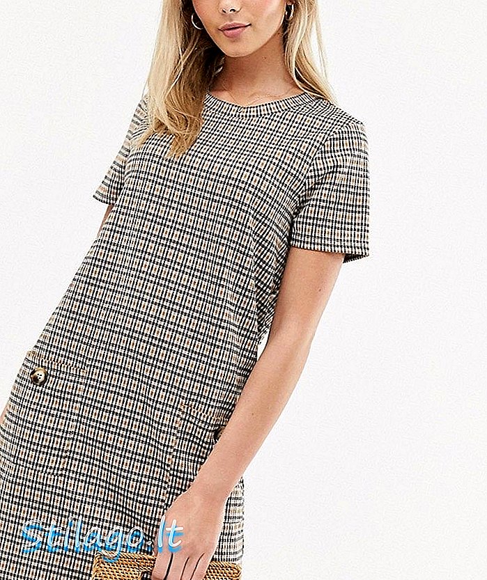 Brave Soul baylea shift dress di check-Multi