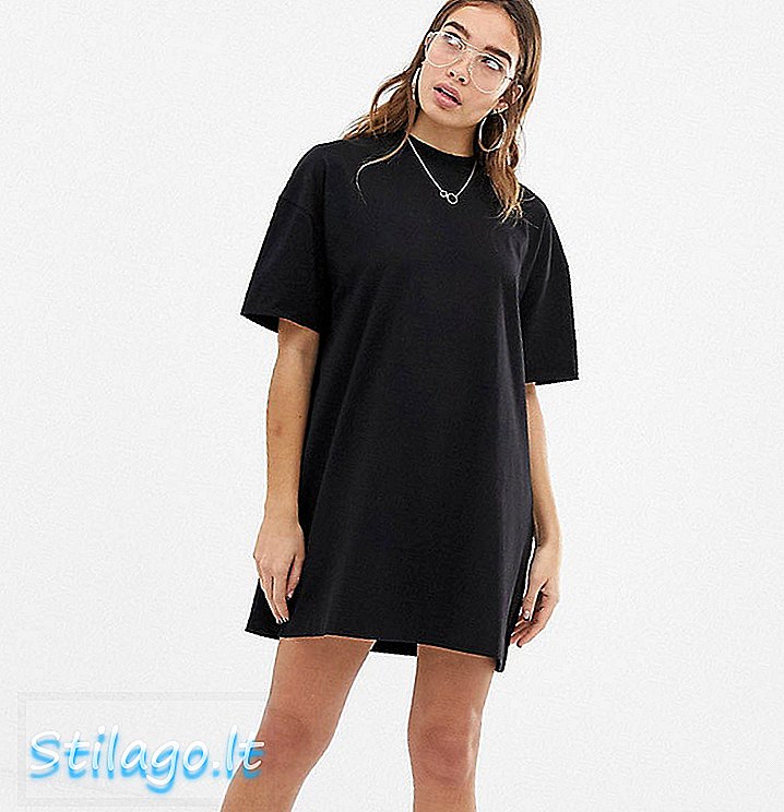 Sukienka mini T-shirt COLLUSION w kolorze czarnym