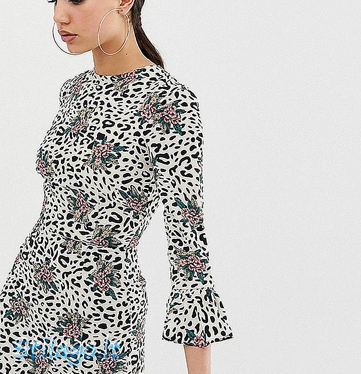 Чайне плаття з рукавом Джон Зак Талл у квітковому леопарді-Multi