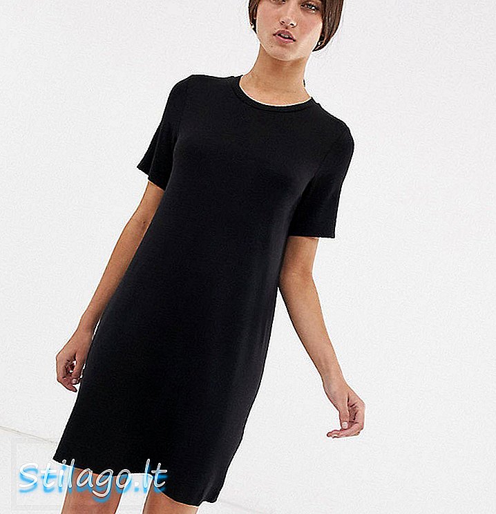 Monki T-Shirt Kleid in schwarz