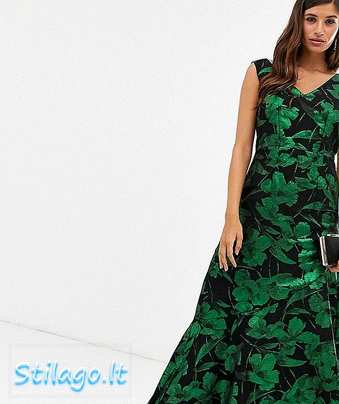 Spinta asimetrinė glotni suknelė-žalia